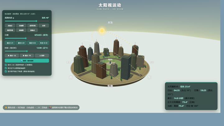 太阳视运动 演示预览